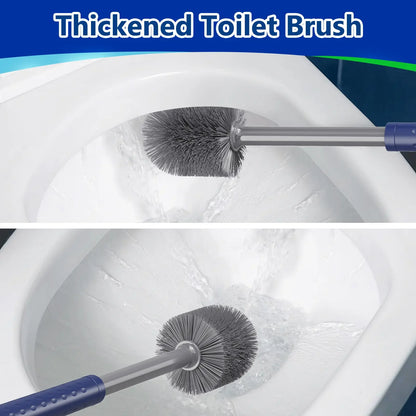 Toilet Brush and Plunger Set for Barthroom: EHADOO Heavy Duty Plunger and Durable Bowl Brush with Holder for Restroom Cleaning - Blue-Gray