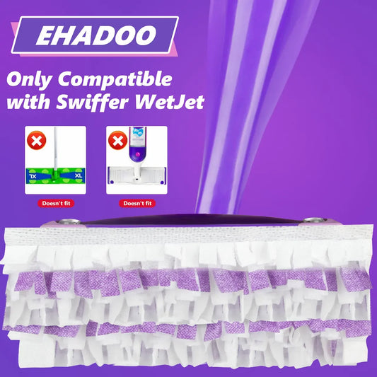 Mop Pads Refill for Swiffer WetJet: 10 PCS Disposable Pad for Hardwood Muilt-Surface Floor Cleaning - Heavy Duty Refills Absorb & Lock Stains