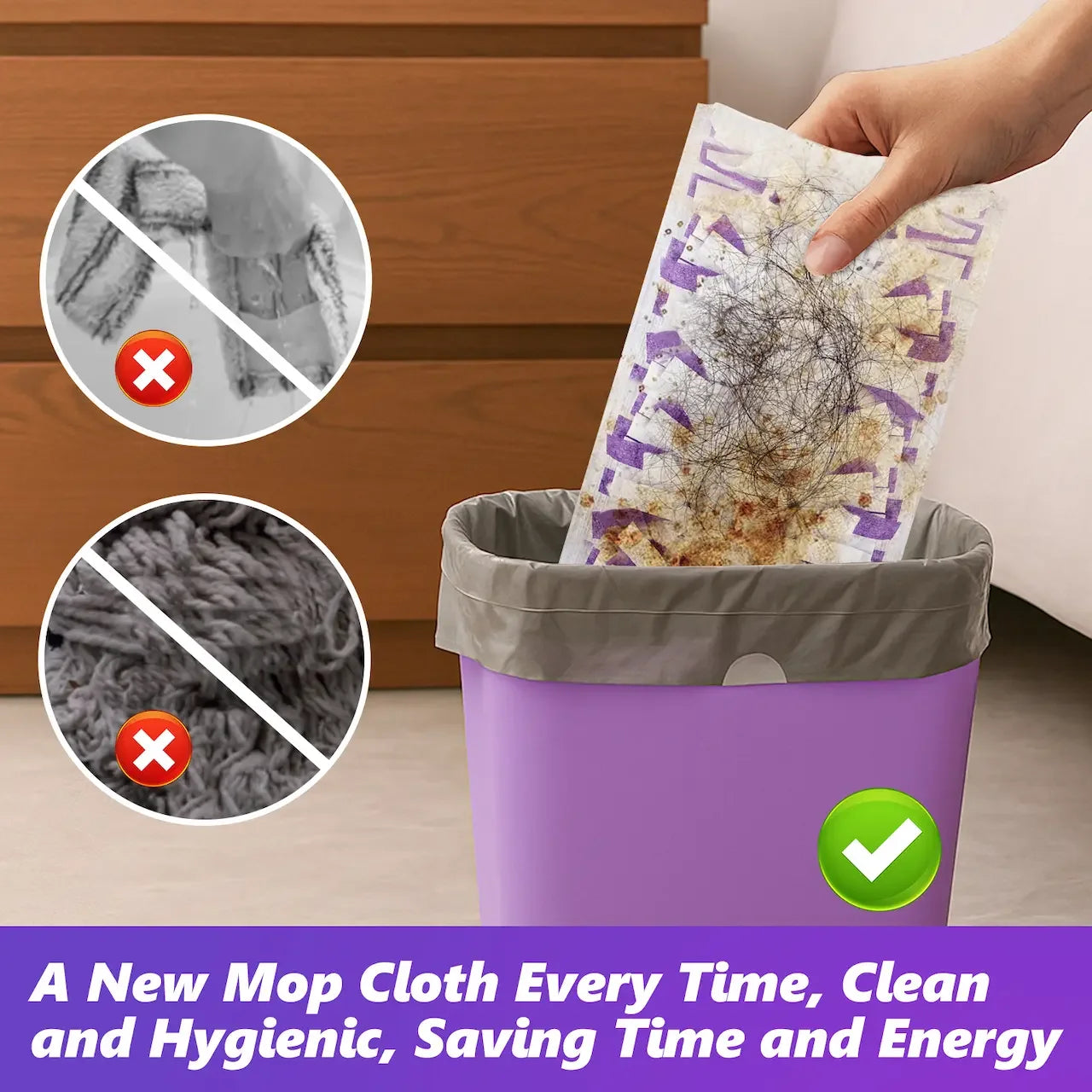 Mop Pads Refill for Swiffer WetJet: 7 PCS Disposable Pad for Hardwood Muilt-Surface Floor Cleaning - Heavy Duty Refills Absorb & Lock Stains