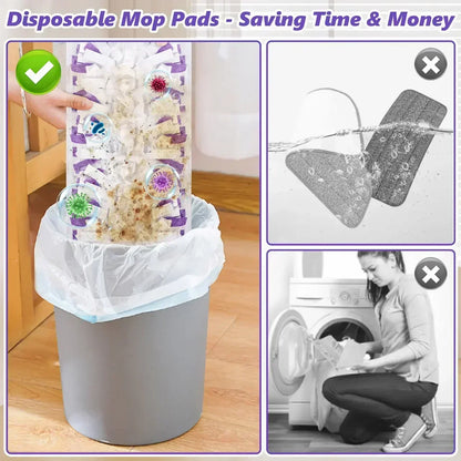 Disposable Mop Pads for Swiffer Powermop: 10 Pcs Wet Dry Pad Refills for Multi-Surface Floor Cleaning - Mopping Replacement for Tile Hardwood - Sweeping Cloths for Home Kichen